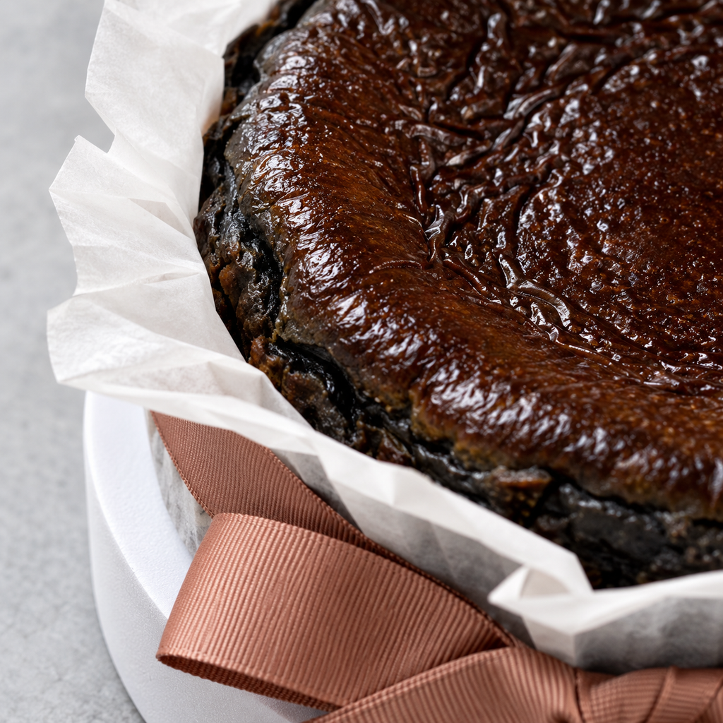 Black Sesame Burnt Cheesecake by Bake by Banyan Tree – close-up detail
