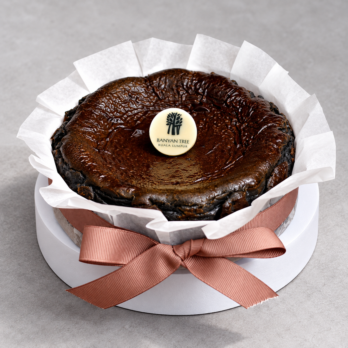 Black Sesame Burnt Cheesecake by Bake by Banyan Tree – whole cake